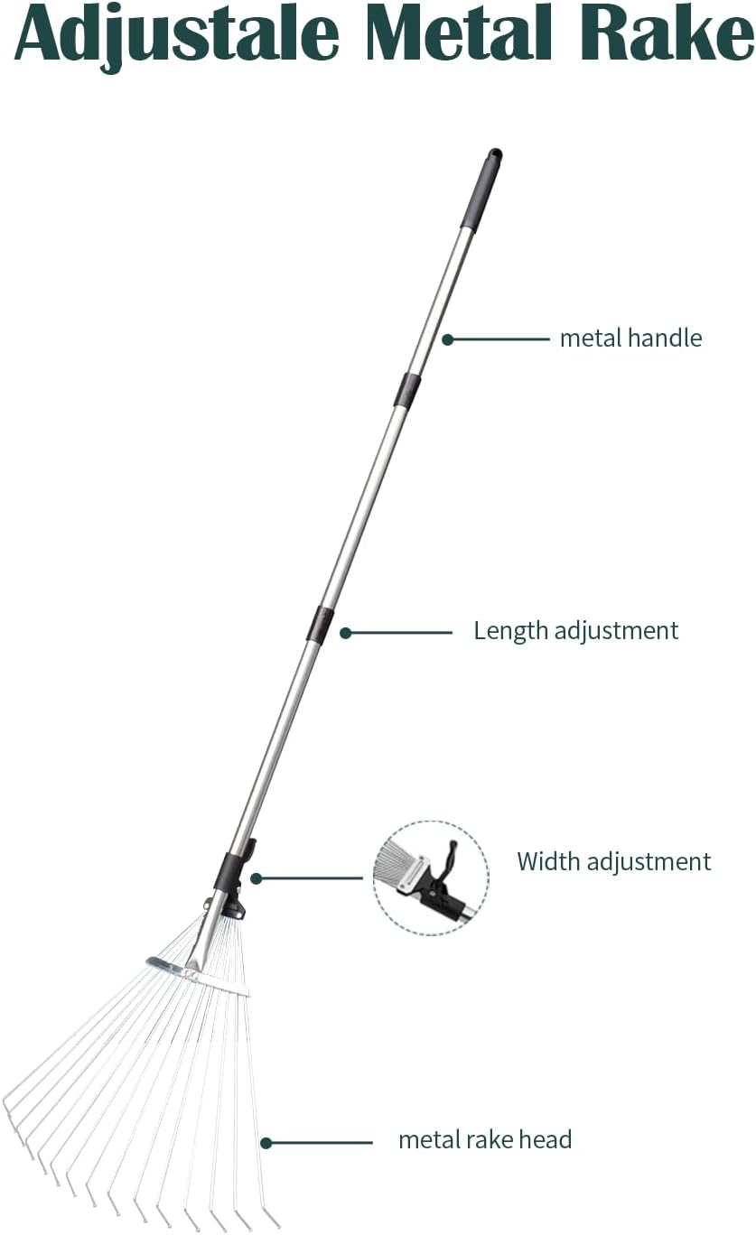 Leaf Grabber, Grabber Rake, Leaf Picker Upper, Leaf Scoops with Long Handle, Rakes for Yard Work, Yard Tools for Garden Cleaning