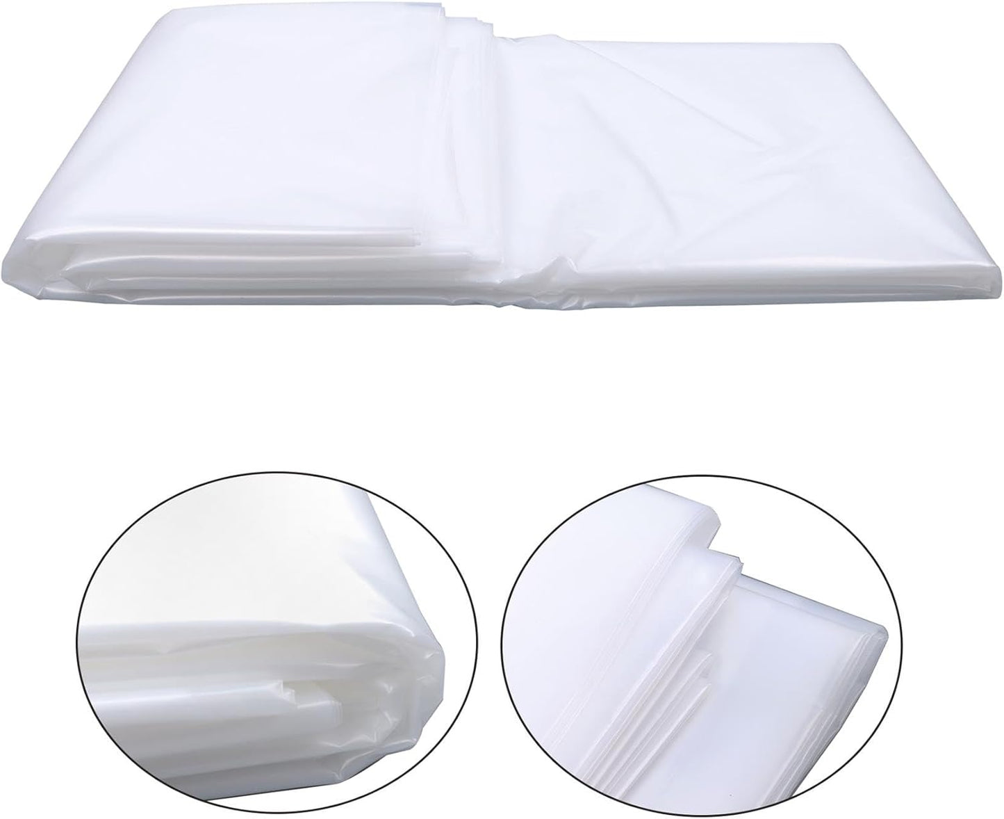 14 x 25FT Greenhouse Plastic Sheeting, 6 Mil Heavy Duty Clear Polyethylene Film, Covering for Gardening, Farming