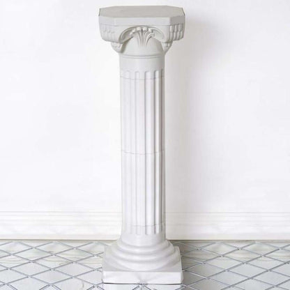 Efavormart 4 Pack 36" Tall White PVC Height Adjustable Empirical Roman Inspired Pedestal Column Plant Stand
