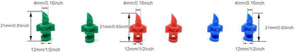 90 180 360 Degree Atomizing Sprinkler Sprayer, Micro Garden Lawn Water Spray Misting Nozzle Sprinkler Irrigation System for Agriculture,Hydroponic and Aeroponic Irrigation, 3Colors, 150PCS
