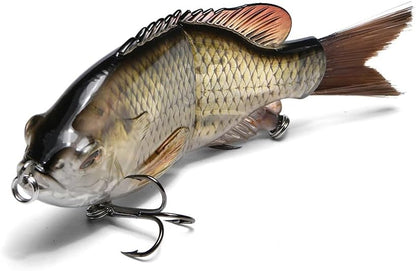 5.9in Multi Jointed Swimbait Fishing Lures Bait,2 Segment Big Giant Sinking Fishing Bass Lures,Crankbaits Swimbaits with Treble Hook