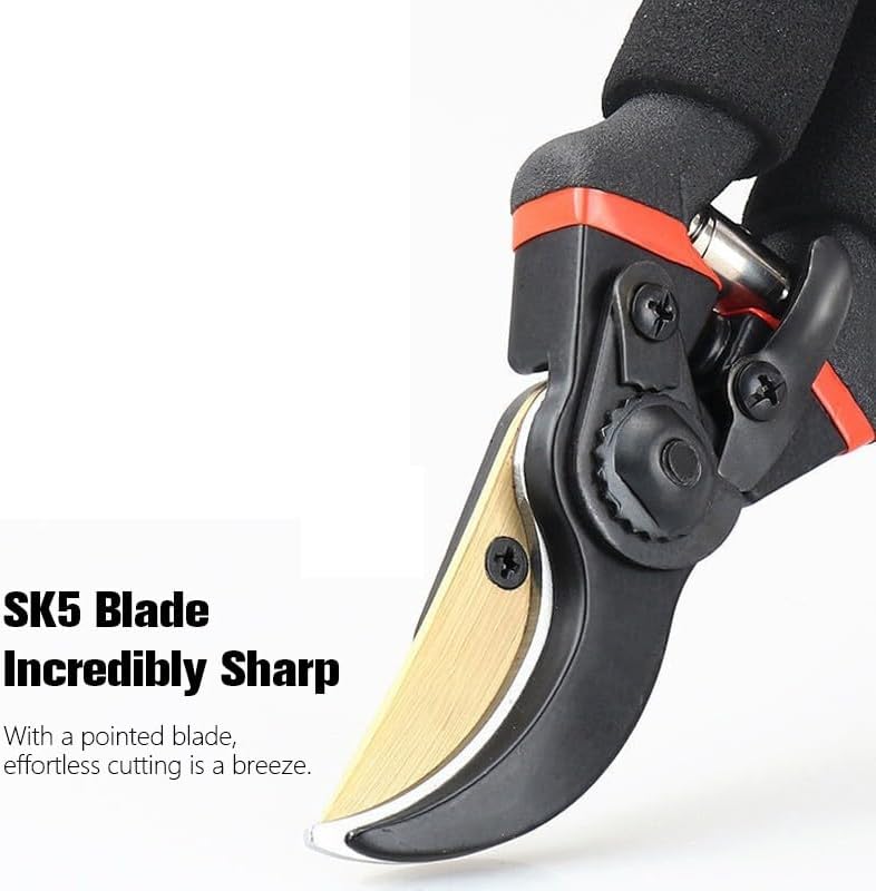 Astorn Premium Bypass Pruning Shears for Gardening - Heavy Duty, Ultra Sharp Garden Shears w/Ergonomic Soft Grip Handle - Made with High-Grade Carbon Steel - Ideal for Cutting, Gardening & Trimming