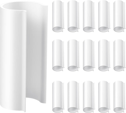 Jetec 16 Pcs PVC Pipe Clamps Greenhouses Strap Clips 2.4 Inches Long Summer PVC Water Pipe Clamps Strap Clips for Woodworking(for 1 Inch PVC Pipe,White)
