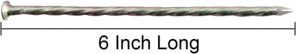 Artificial Turf Stakes Galvanized Metal Spiral Landscape Spikes for Fake Landscaping Grass, 35 Count, Outdoor, Heavy-Duty, Rust Resistant Security, 6-Inch Long,Anchoring Spikes