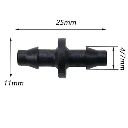 Dnyta 100pcs Barb Fittings PVC for 1/4 Inch Irrigation Tubing Drip Irrigation Barb Fittings Irrigation Tubing Connector Drip Irrigation Barbed Coupling for Plant Drip or Yard Spray Irrigation