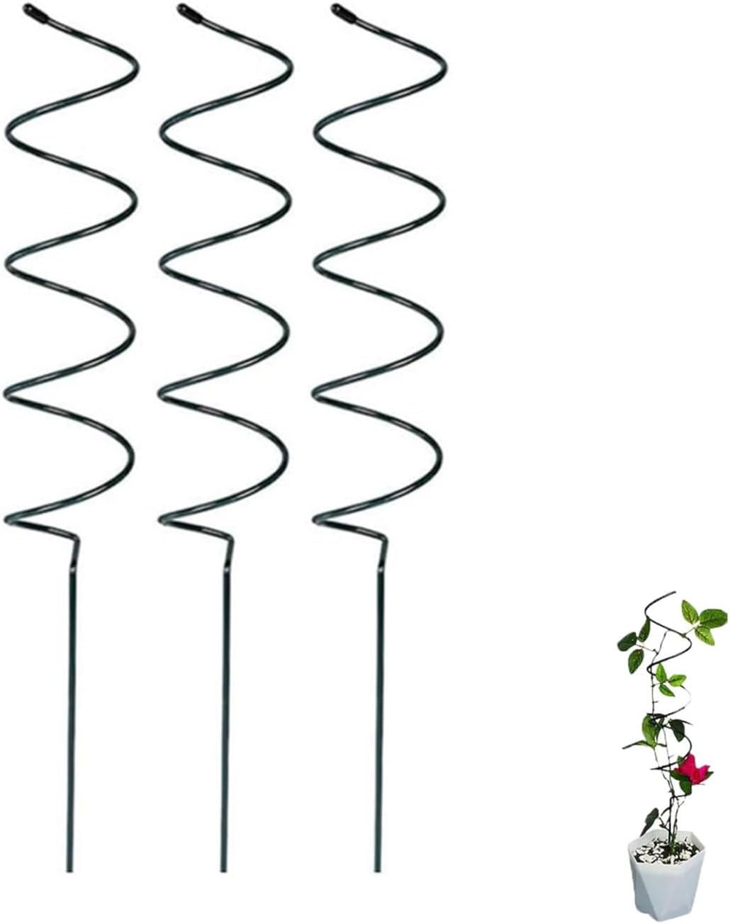 Tomato Twist Stake, Twisted Tomato Stakes Plant Supports, Tomato Cages Climbing Stake, Plant Support for Potted Plants Tomato Rose Vine, Plant Support Stakes for Potted Plants (3pcs)