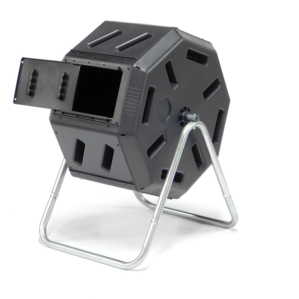 FCMP Outdoor IM2000 Tumbling Composter Canadian-Made, 100% Recycled Resin - Outdoor Rotating