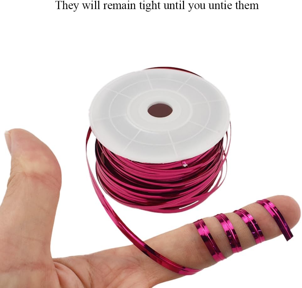 HAHIYO 100Yards/300Feet/91M Rose Red Metal Twist Ties Bread Candy Coffee Bag Ties Plant Garden Twist Ties for Cellophane Treat Bag Gift Wraping Bag Plastic Bag Halloween Party Cake Present Art Craft