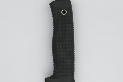 Tactical Fixed Blade Knife, 5.87 inch Blade, 4.65 inch Kray-Ex Handle, Stonewashed 420 Stainless Steel, with Secure-Ex Sheath for Outdoor Camping Hunting Survival (A-Black)