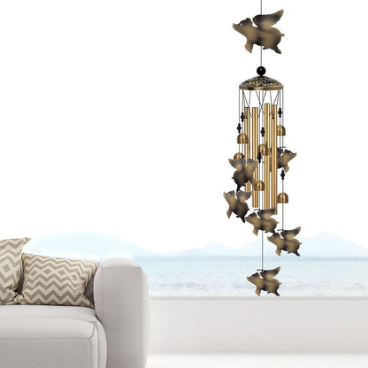 Flying Pigs Wind Chimes Decor, Mobile Blessing Wind Bells Decorate, Sympathy Wind Catcher, Memorial Gifts for Mom, Grandma, Woman (Housewarming/Outside/Indoor/Home/Room/Porch/Yard/Garden Decoration)