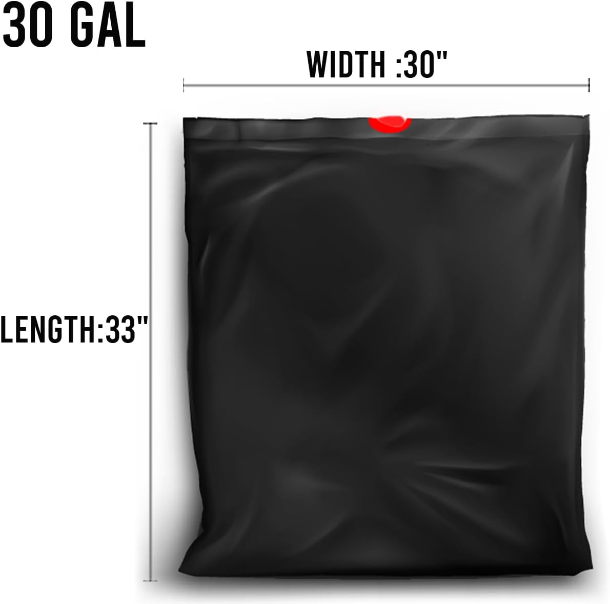 30 Gallon Trash Bags Drawstring, 75 Count Bulk, Black & Unscented, Multi-purpose Garbage Bags Can Liners for Business Home Kitchen Commercial and Industrial