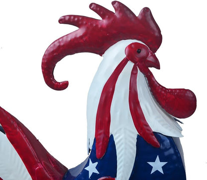 Rooster Statue Creative Chicken Animal Sculpture Garden Decoration Metal Yard Art for Patio Lawn Backyard Outdoor Indoor Decoration