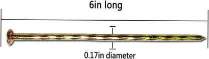 Metal Turf Stakes 200 Pcs 6-Inch Landscape Stakes, Spiral Galvanized Landscape Spikes, Garden Nails for Artificial Turf, Paver Edging, Weed Barrier, Lawn Edging，Carpentry and More