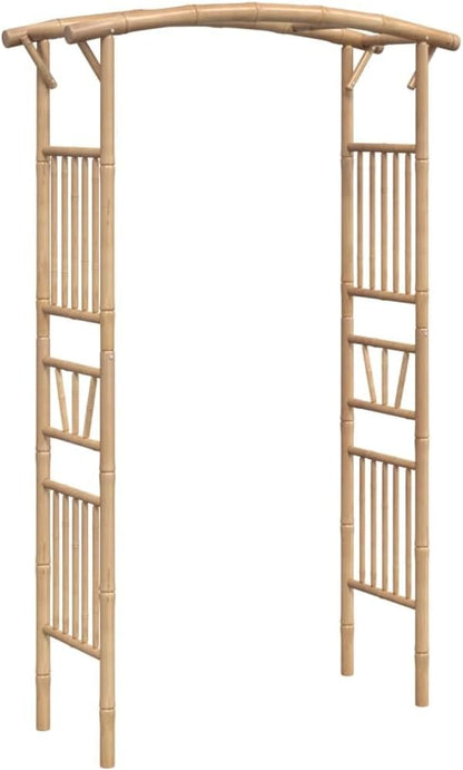 vidaxl Bamboo Garden Arch Arbor-Trellis-pergola 73.6" H x 46.5" L ic Farmhouse Style Patio Decoration Water- Outdoor