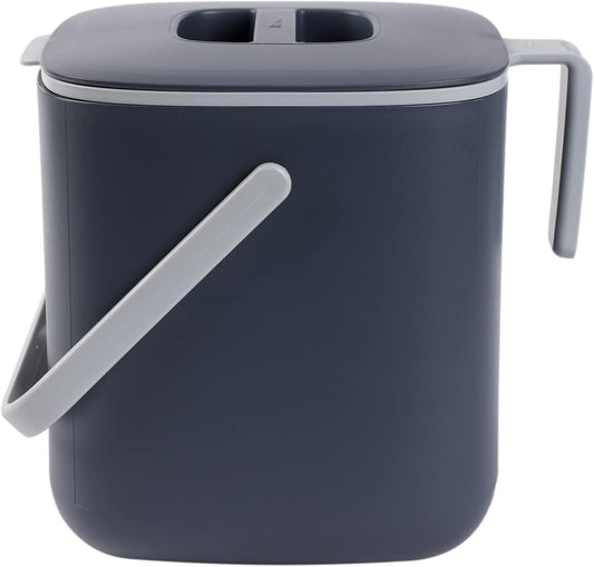 Blue Ginkgo Kitchen Compost Bin [2.6L / 0.69 GAL] – Filter-Free, Odor-Tight Countertop Food Waste