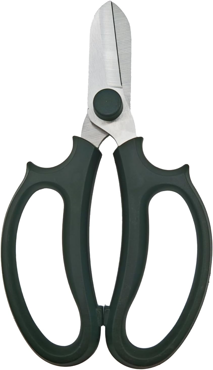 Gardening Scissor Black Sharp Blade Steel Alloy Garden Shears for Cutting Flowers Trimming Plants of Yard Florist Rose Herb Hedge and Fruits Picking