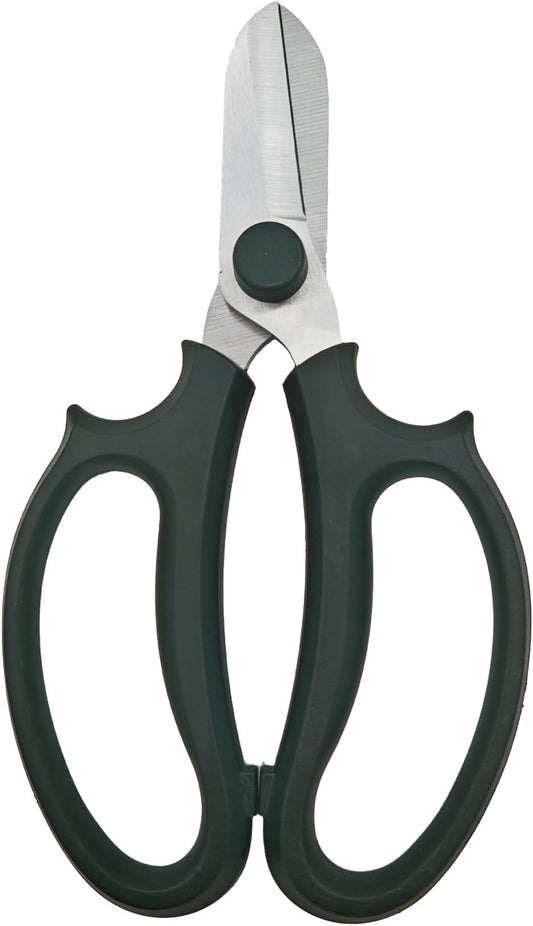 Gardening Scissor Black Sharp Blade Steel Alloy Garden Shears for Cutting Flowers Trimming Plants of Yard Florist Rose Herb Hedge and Fruits Picking