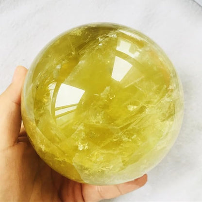 4-5cm/1.57-1.96inch Topaz Ball Polished Natural Yellow Crystal Sphere Decorative Sphere Healing Crystals Ball Healing Stone Crafts Home Decor Ornament Gifts (Topaz, 40-50mm)