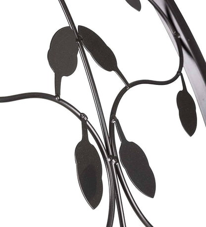 Plow & Hearth Metal Tree of Life Arched Garden Arbor w/Gate | Laser-Cut Design | Plant Support | Landscape Focal Point | Steel | 53" W x 22¾"D x 84" H