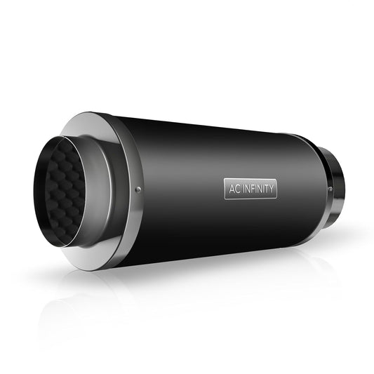 AC Infinity Inline Duct Fan Silencer, 6" Noise Reduction Muffler Blower Silencer for Indoor