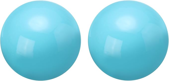 uxcell 2 Pcs Gazing Globe Decor Ball 2.5 Inch 63mm Reflective Garden Sphere Hollow Ball, Seamless Stainless Steel Gazing Ball, Smooth Mirror Globe for Garden Home Decor, Sky Blue