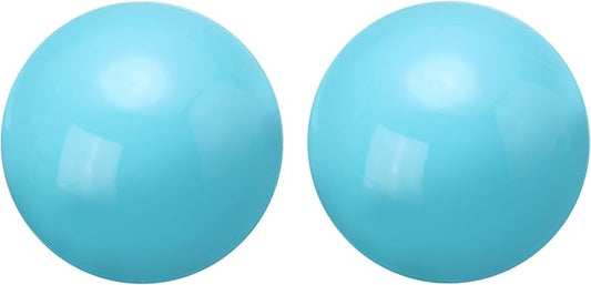 uxcell 2 Pcs Gazing Globe Decor Ball 2.5 Inch 63mm Reflective Garden Sphere Hollow Ball, Seamless Stainless Steel Gazing Ball, Smooth Mirror Globe for Garden Home Decor, Sky Blue