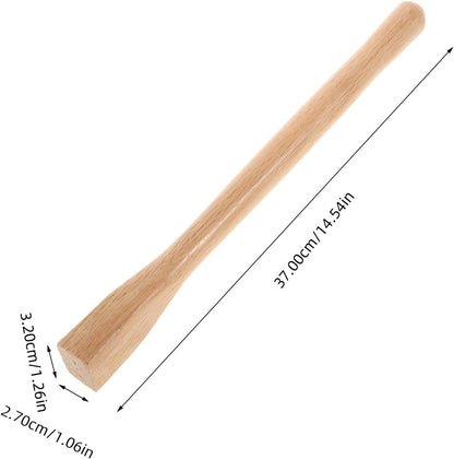 Kisangel Wooden Hoe Handle Replacement 14.56 Inch Comfortable Grip Durable Hand Tool Handle for Garden Hoe and Lawn Care