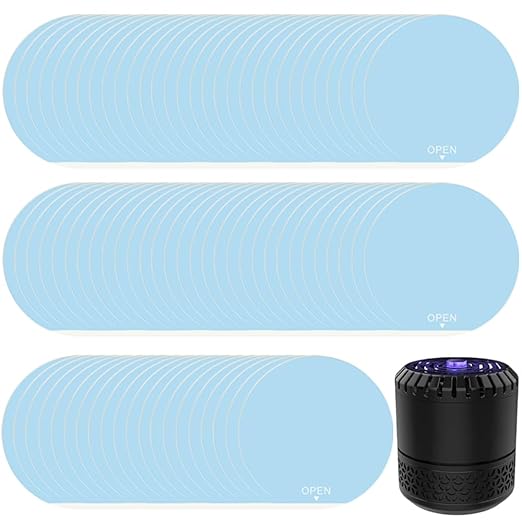 80 Pack 3.4” Replacement Refills for DynaTrap DT152, Indoor Glue Boards Refill Sticky Cards