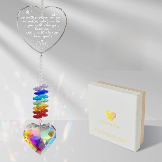 Friendship Sun Catcher Birthday Gifts, for Women， Friendship Keepsake Crystal Suncatcher, Forever
