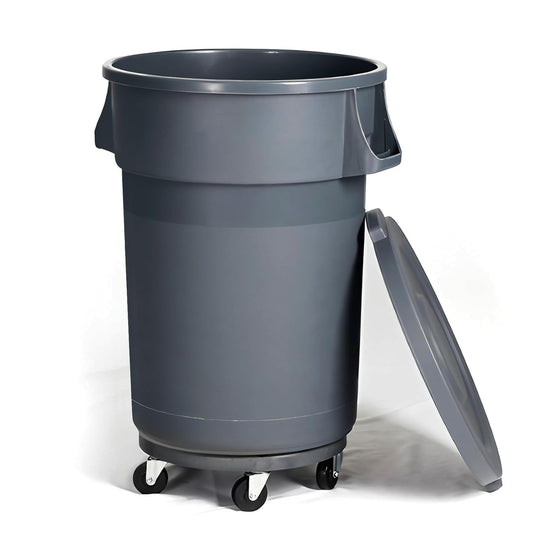 32 Gallon Outdoor Trash Can, Outdoor Trash Can with Lid and Wheels, Commercial Trash Cans Suitable