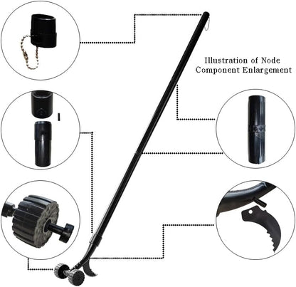 Crevice Weeding Tool with Wheel,Adjustable Handle Length, Allowing for Effortless clearing of Weeds in Corners.