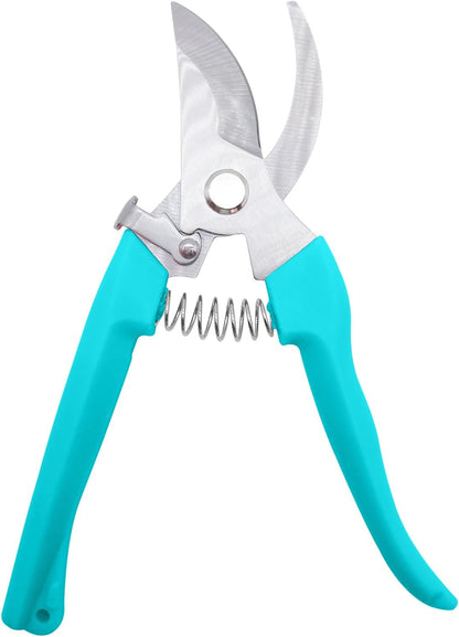 Pruning Shears for Gardening, 1 Pack Garden Scissors for Cutting Fresh Flowers, Floral Clippers for Plants, Fruits (Blue)