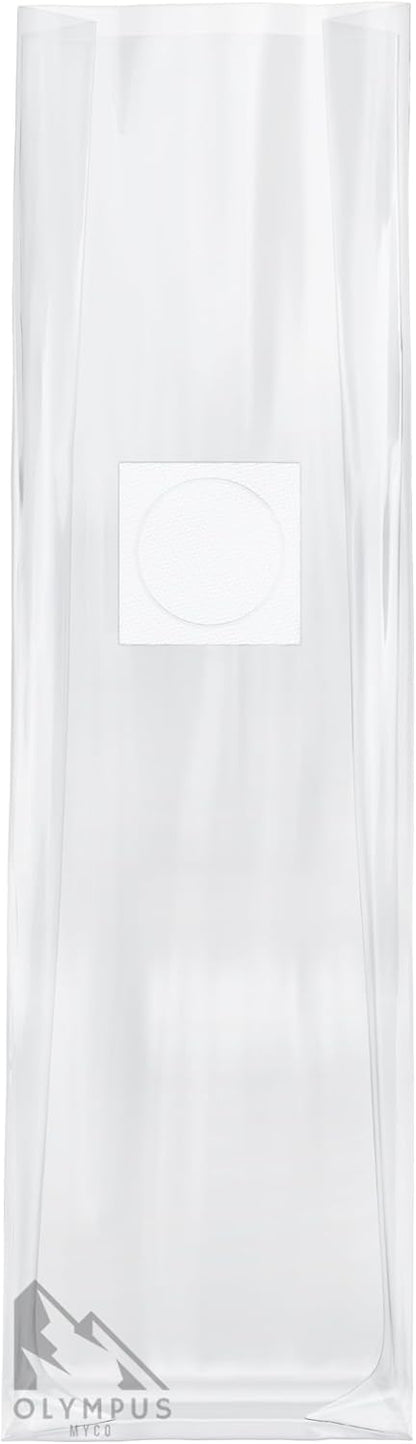 10X Mushroom Grow Bags - 5"x4"x19" Premium Autoclavable Spawn Bags, 0.2 Micron Filter Patch, 3 Mil Polypropylene - 50 Pack