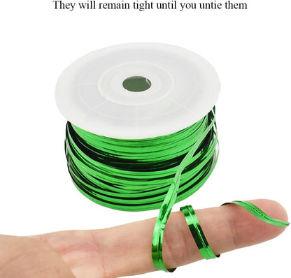 HAHIYO 100Yards/300Feet/91M Green Metal Twist Ties Bread Candy Coffee Bag Ties Plant Garden Twist Ties for Cellophane Treat Bag Gift Wraping Bag Plastic Bag Halloween Party Cake Present Art Craft