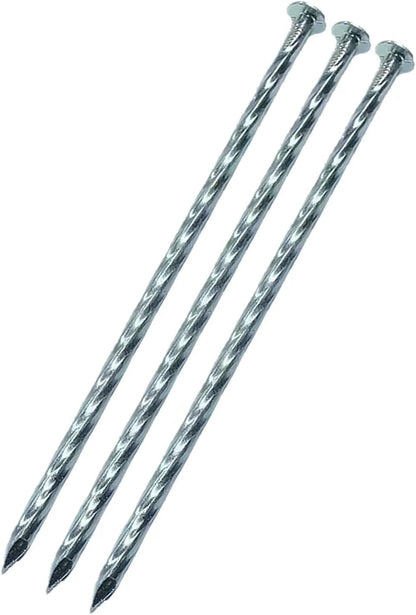 12 Inch Ground Stakes, Spiral Metal Landscapes Edging Spikes, 0.75 Inch Extra Large Top, for Paver Edging, Weed Barriers,Anchoring, Anchoring Spikes, Bright Spike Timber Nail, Etc (25)