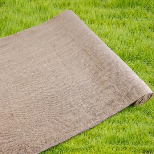 Agfabric Natural Burlap Fabric Roll,62 inch X 10 Feet Tree Wraps for Winter,Burlap Plant Covers for Trees and Shrubs Winter Protection,Garden Fabric