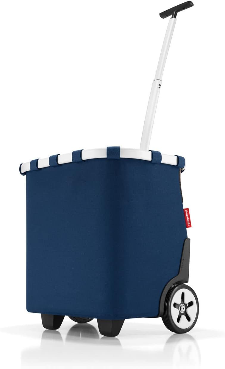 reisenthel carrycruiser Dark Blue - Portable Shopping Trolley with Sturdy Aluminum Frame, Shoulder Strap and Removable mesh Inner Bag -Water-Repellent