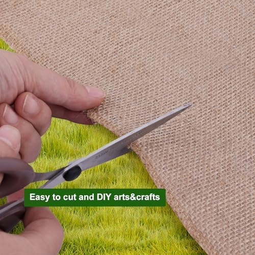 Agfabric Natural Burlap Fabric Roll,50 inch X 8 Feet Tree Wraps for Winter,Burlap Plant Covers for Trees and Shrubs Winter Protection,Garden Fabric