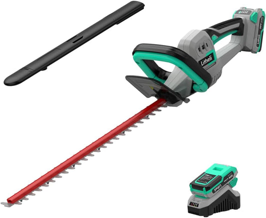 Litheli 20V Cordless Hedge Trimmer 20 Inch, Power Hedge Trimmer for Bush & Shrub Cutting, Trimming