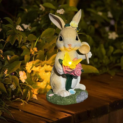 Solar Garden Decor Statues Outdoor, Birthday Gifts for Women Mom Grandma Senior Elder, Ornament for Balcony, Garden, Patio, Yard, Lawn