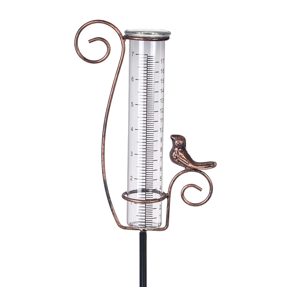 HOBYLUBY Rain Gauge Outdoor, 7 Inch Rain Gauges for Measuring Precipitation