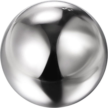 uxcell Gazing Ball 3.15 Inch 80mm Reflective Sphere Polished Hollow Ball, Stainless Steel Gazing Globe Mirror Ball for Home Outdoor Decoration, Silver Tone