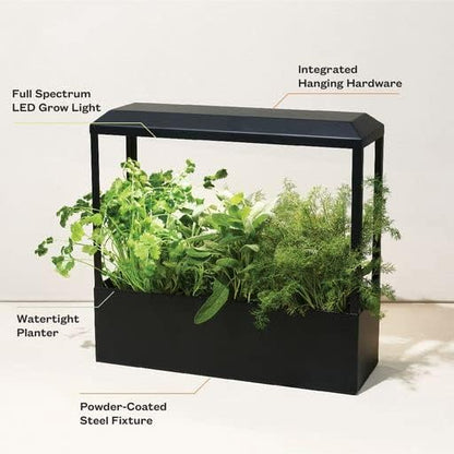 Modern Sprout Smart Growhouse - LED Grow Light for Indoor Plants - Plant Grow Light for Indoor Gardening System - Countertop Planter for Herb Garden with Smart App Control - Matte Black