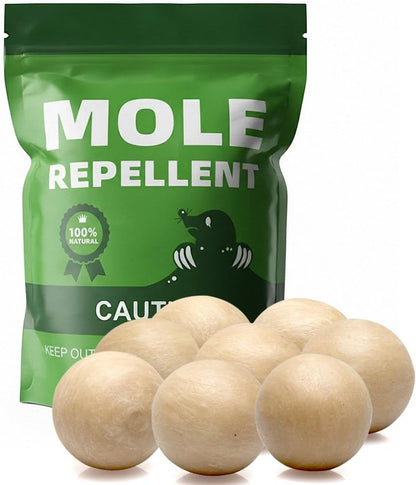 Mole Repellent Outdoor, Gopher Repellents, Vole Repellent for Lawn, Natural Groundhog Repellent, Safe for People & Pets, Mole Repellent for Lawn and Garden, 3 Months Protection -8P