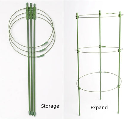 5 Packs Tomato Cages for Garden Cherry Tomato Cage Plant Support Structures, Vegetables Climbing Plants Plant Trellis for Climbing Vegetable Metal 18" with 1 Twist Tie 10 Plant Clip