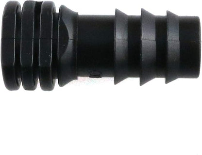 12pcs Black Irrigation Fittings End Plugs POM Plastic End Plugs for 1/2inch Drip Tubing - Barbed Connectors (Fits Most Brands 16mm .520 ID and Compatible Drip or Sprinkler Systems)
