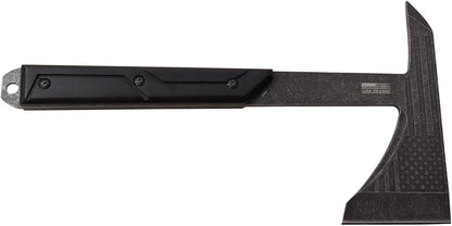 TAC-FORCE Tomahawk – Axe - Stonewash Finish Stainless Steel Blade w/Etched U.S.A. Flag, Black Wood Handle, Full Tang Construction, Includes Nylon Sheath, Tactical, EDC, Rescue - TF-AXE001SW