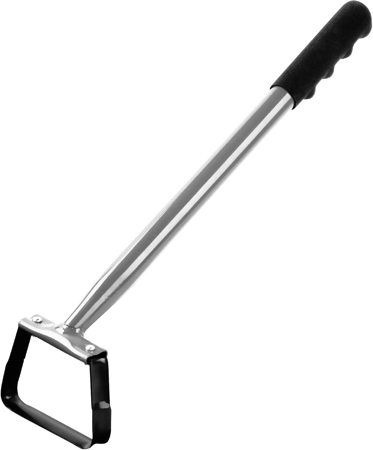Walensee Hula Hoe Garden Tool, Weed Hoe,Stirrup Hoe with 14 Inch Scuffle Loop, Sharp Durable Metal Hand Grass Scraper,Rake for Indoor & Greenhouse,Gift,U Shaped Soil Cultivator,Mini,Grey