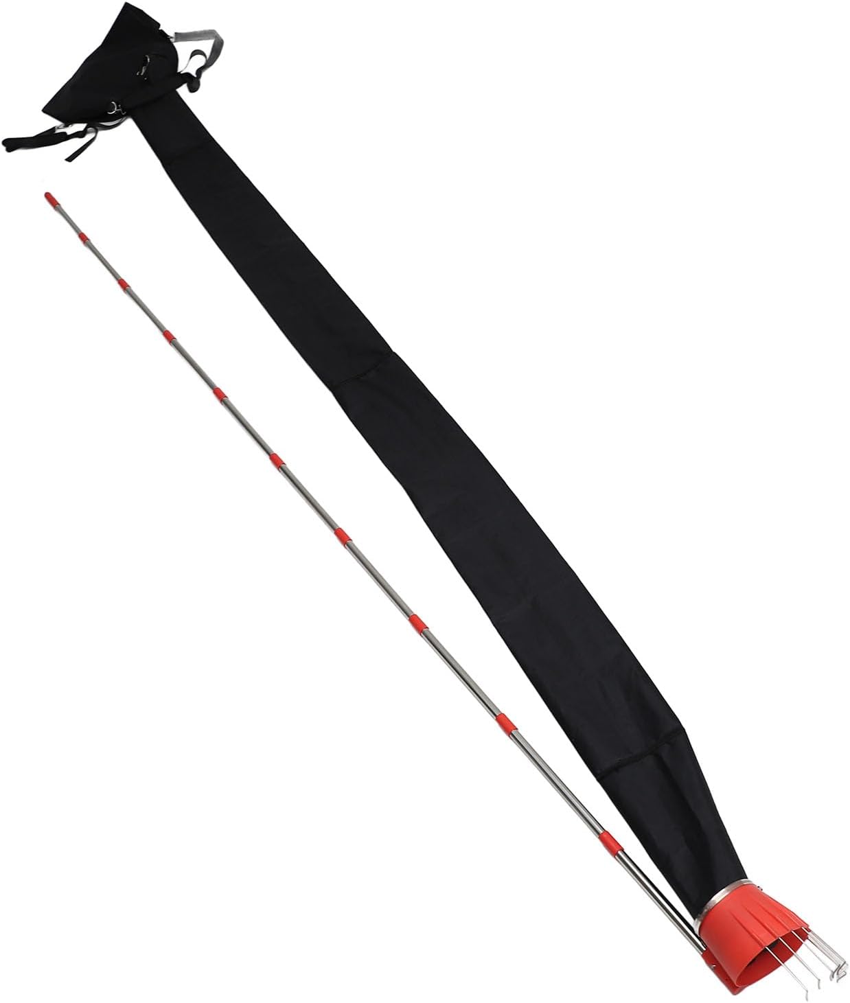 lyrlody Fruit Picker Pole Tool with Basket Telescoping Long Handle, 13FT Adjustable Orange Picker Pole Tool with Basket for Avocado Acorn Lemon Pear Mango Tree Picker