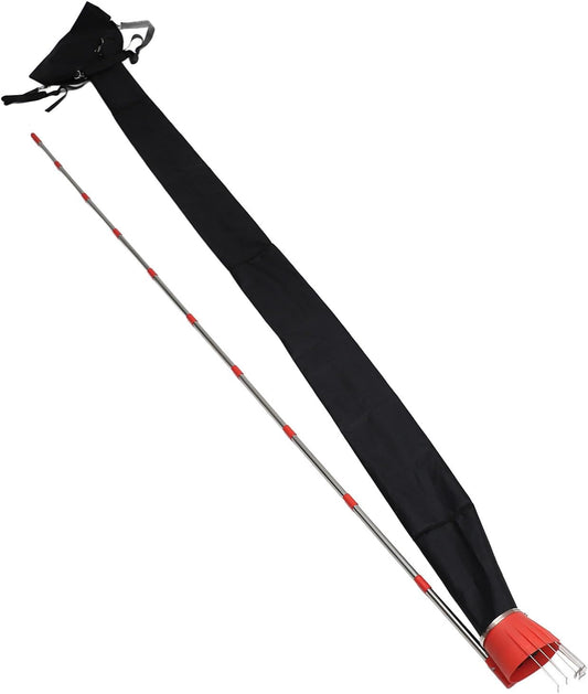 lyrlody Fruit Picker Pole Tool with Basket Telescoping Long Handle, 13FT Adjustable Orange Picker Pole Tool with Basket for Avocado Acorn Lemon Pear Mango Tree Picker
